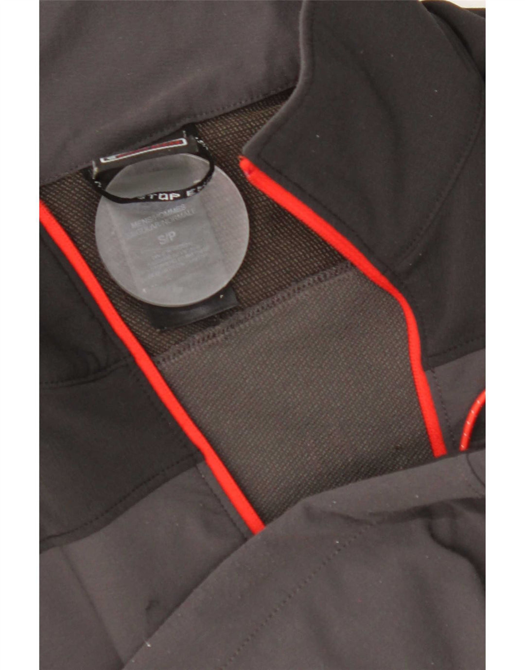 Top de trening The North Face pentru bărbați, cu fermoar și gât, color block, gri mic