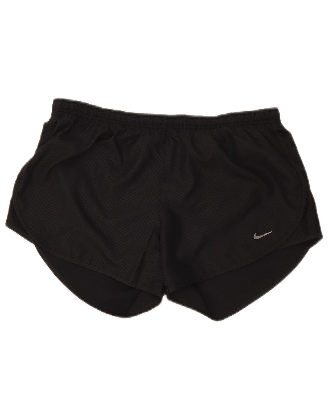 Pantaloni scurți sport Nike Dri Fit pentru femei UK 14 Medium Black Chevron Poliester