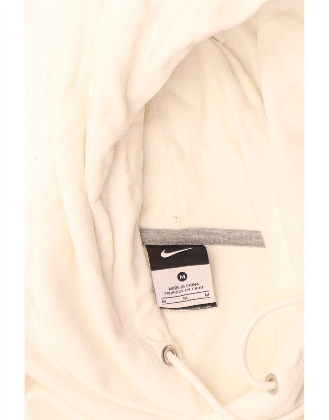 Pulover Nike pentru bărbați cu glugă grafică, alb mediu, bumbac color bloc