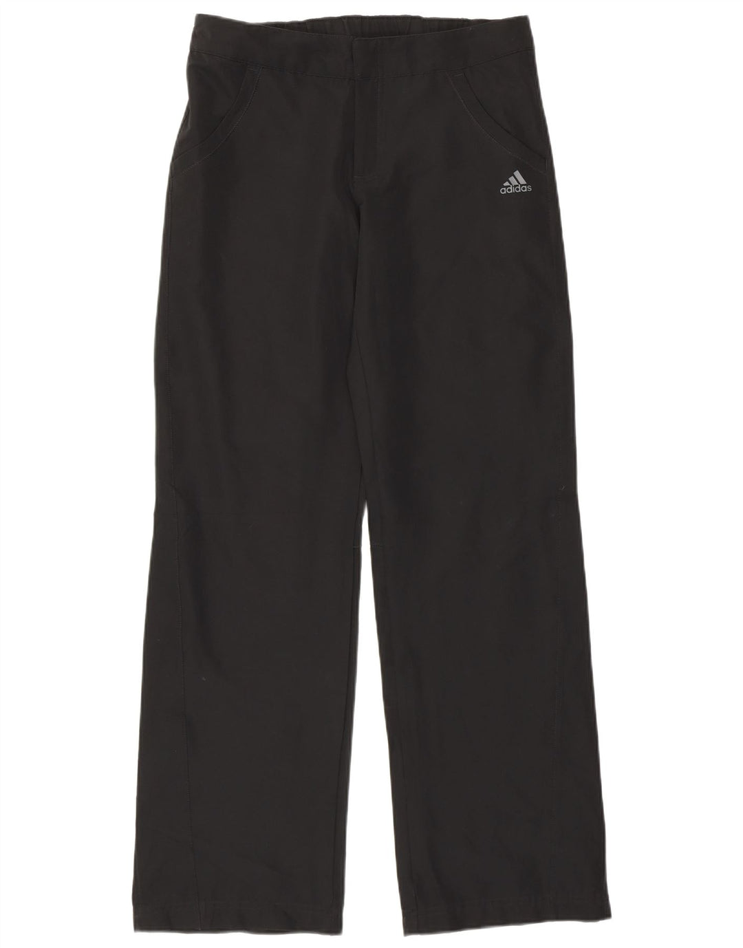 Pantaloni drepti pentru femei Adidas UK 12 Medium W30 L31 Poliester negru