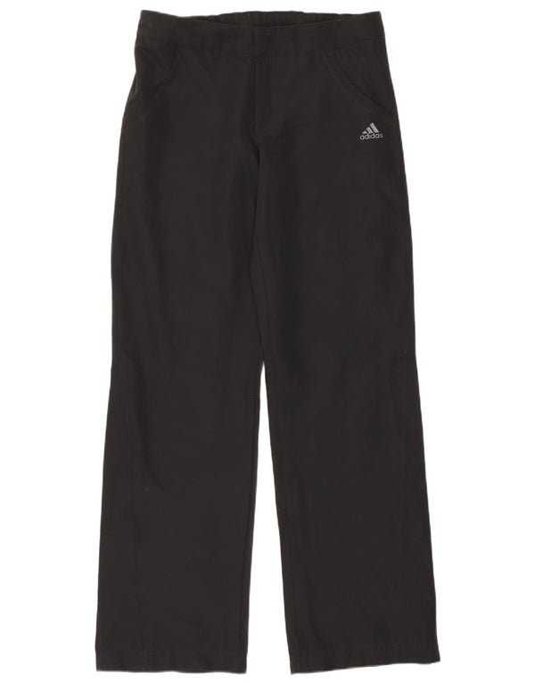 Pantaloni drepti pentru femei Adidas UK 12 Medium W30 L31 Poliester negru