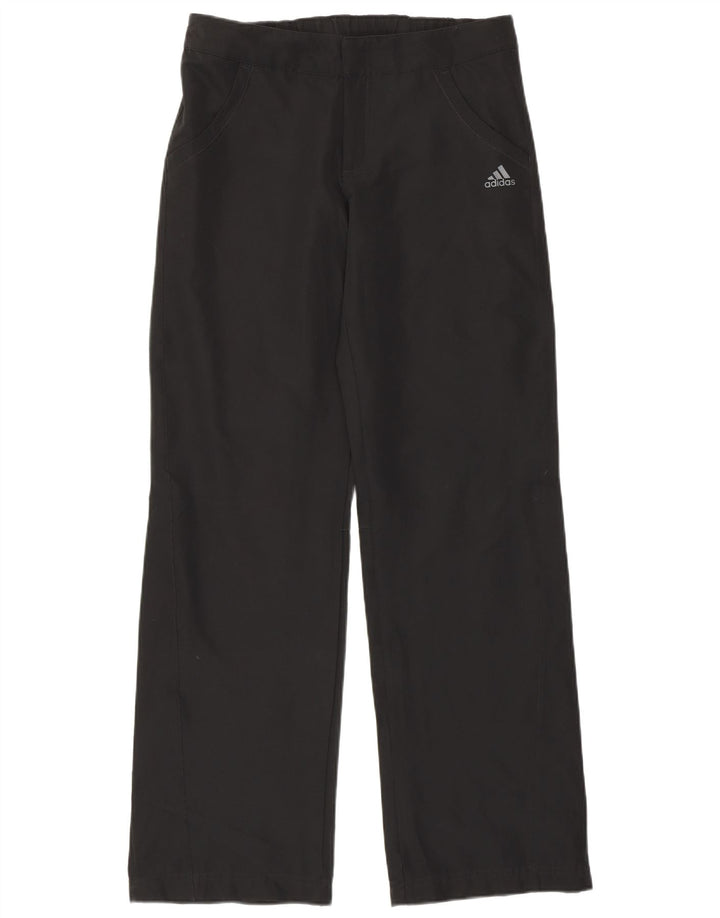Pantaloni drepti pentru femei Adidas UK 12 Medium W30 L31 Poliester negru