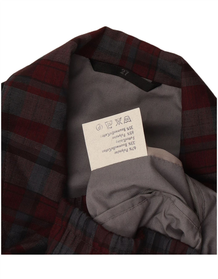 Bomber vintage pentru bărbați UK 42 XL poliester cu carouri roșii
