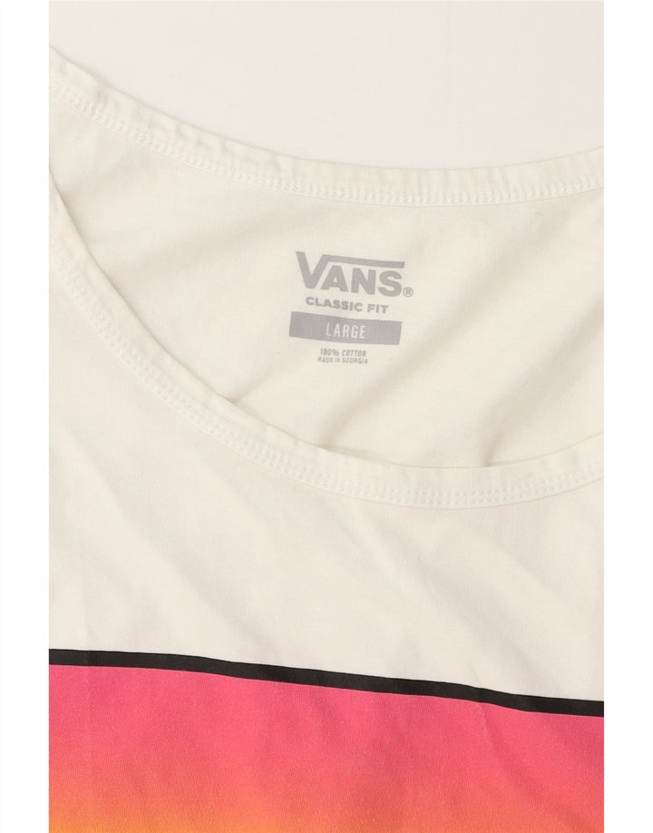 Bluză cu vestă grafică Vans Classic Fit Bumbac alb mare