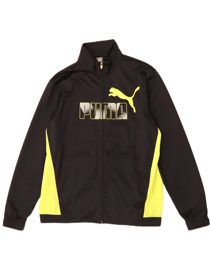 Jachetă de trening cu grafică Puma pentru bărbați, mare, negru, bloc de culoare