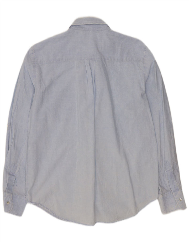 Cămașă ZARA pentru femei UK 14 Medium Blue Pinstripe Bumbac