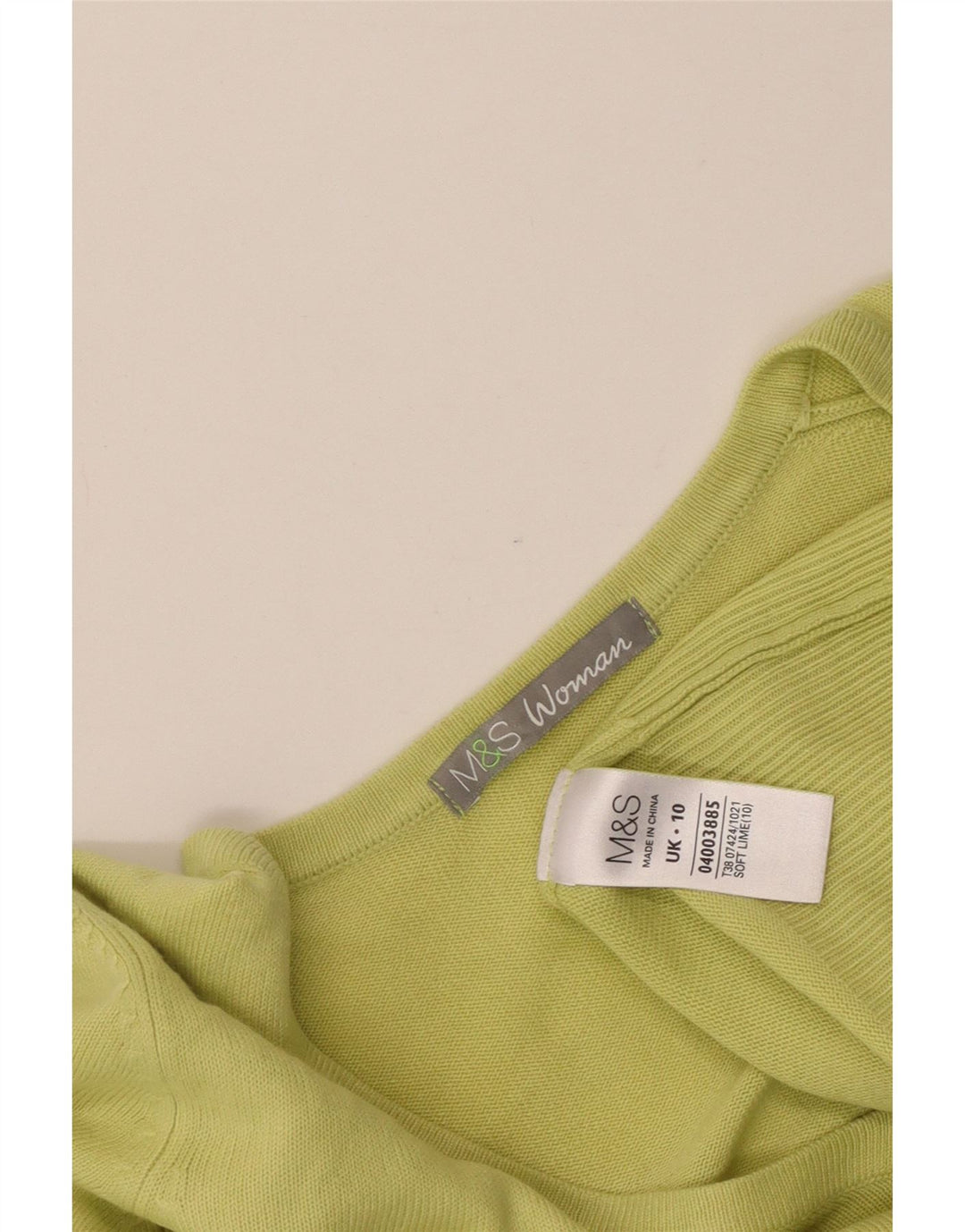 MARKS & SPENCER Pulover cu decolteu în V supradimensionat pentru femei UK 10 Small Green