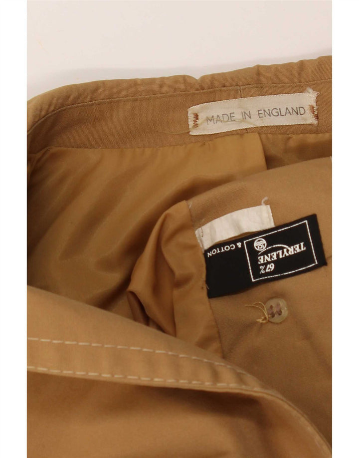 Pardesiu vintage pentru bărbați UK 40 mare, bej, bumbac