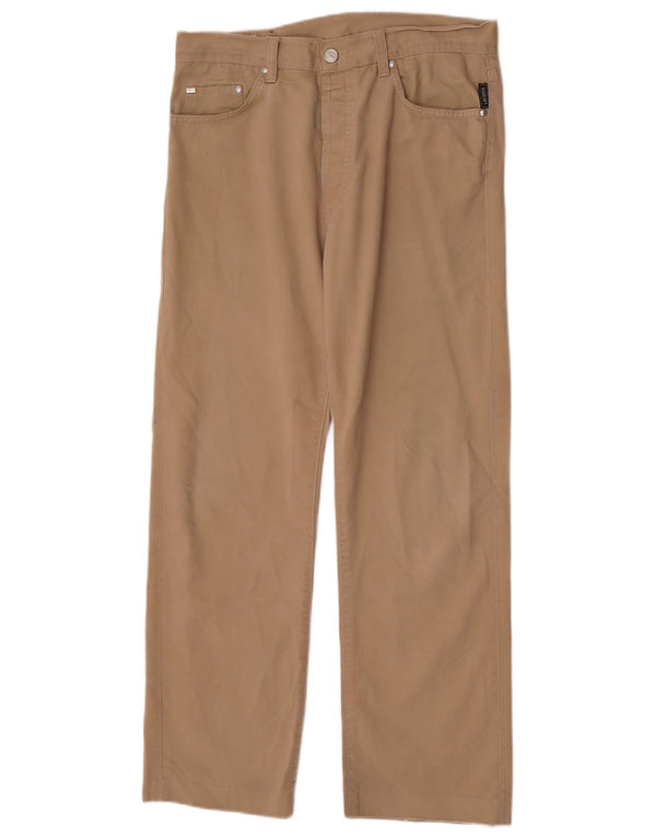Pantaloni casual drepti pentru bărbați Lacoste Mărimea 42 Mediu W33 L28 Bej Bumbac