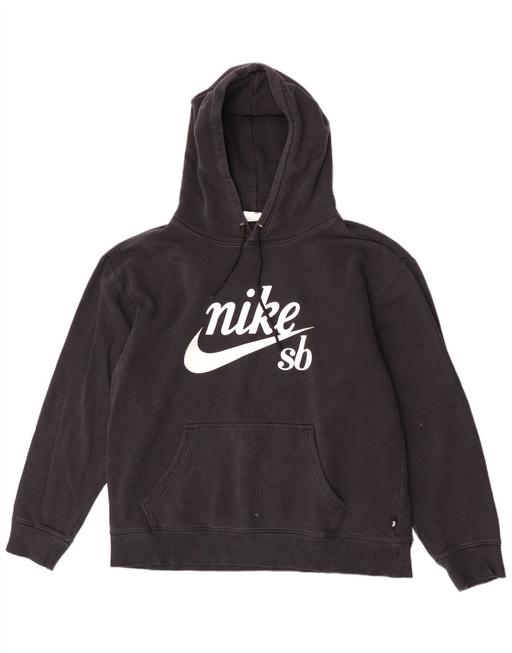Pulover Nike pentru bărbați cu glugă grafică, mare, negru, poliester
