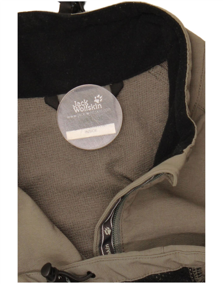 Jack Wolfskin Bomber Jacket pentru bărbați cu fermoar UK 34 Small Kaki Poliamidă