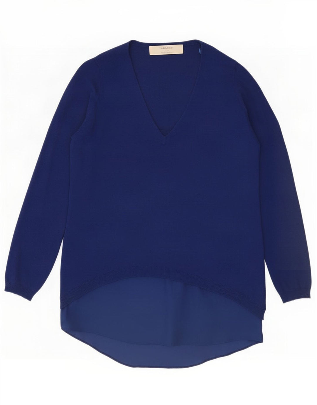Top cu tunică cu mânecă lungă pentru femei Zara UK 14 Medium Blue Viscose