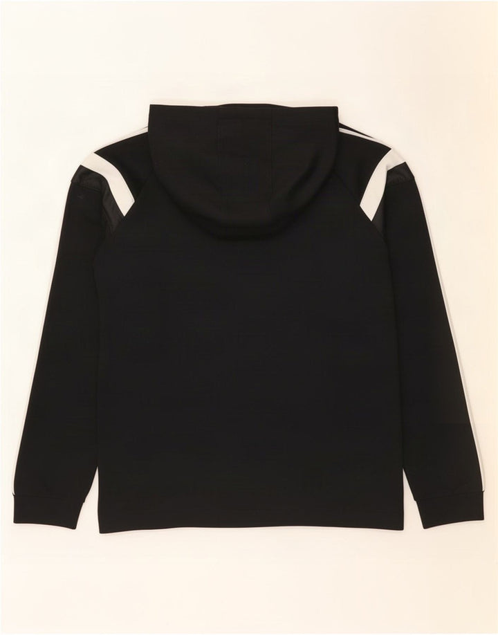Pulover Adidas pentru bărbați cu glugă, mediu negru, poliester color bloc