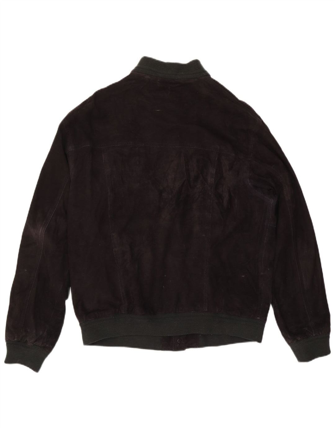 Jachetă Bomber Vintage pentru bărbați din piele intoarsa IT 50, mare, neagra