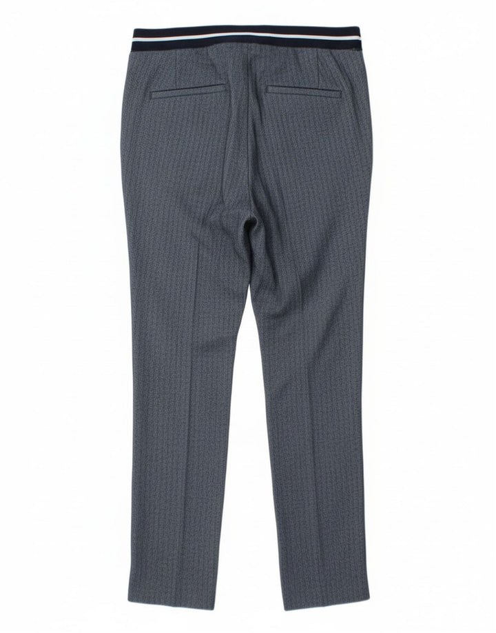 Pantaloni chino subțiri pentru femei Zara Mici L26 L27 Poliester în spină de pește albastru