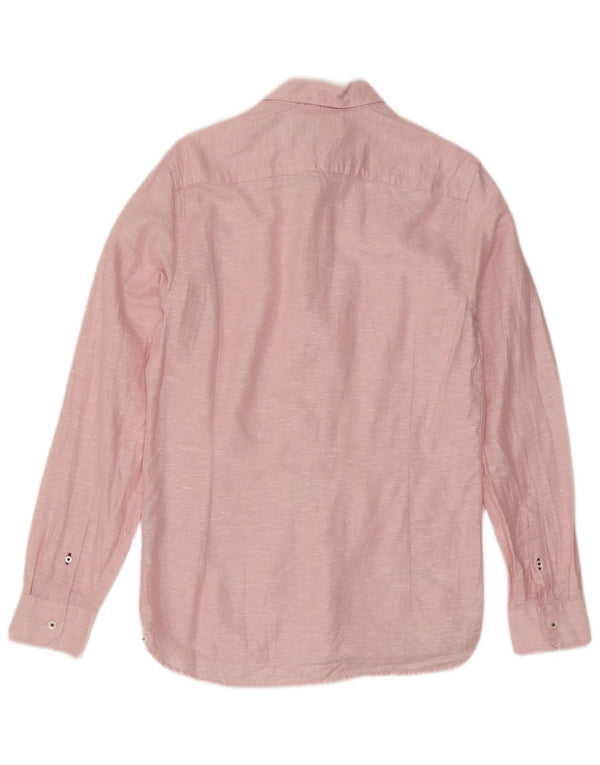 Cămașă pentru bărbați Ted Baker Mărimea 2 Mic Pink Flecked Linen