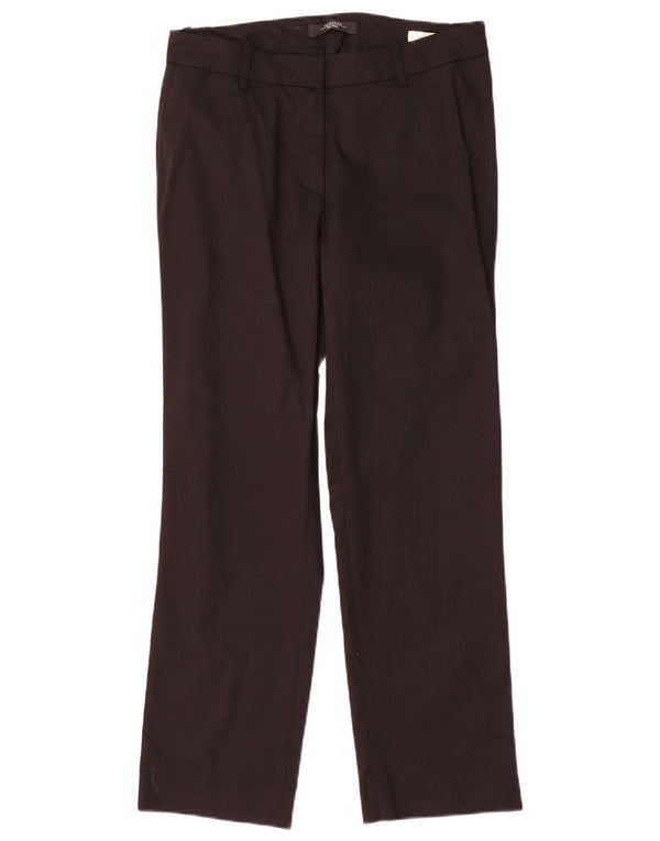 Max Mara Pantaloni chino drepți pentru femei UK 10 Small W30 L28 Bumbac negru