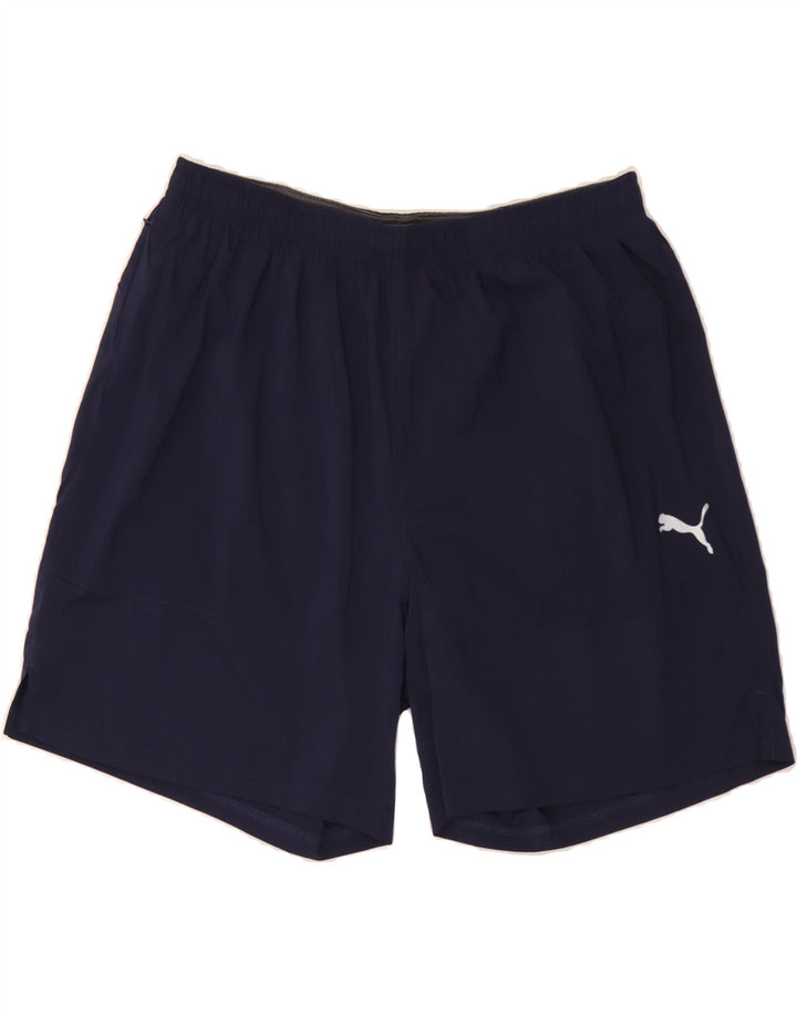 PUMA Mens Sport Shorts XL  Navy Blue Polyester Vintage Puma and Second-Hand Puma from Messina Hembry 