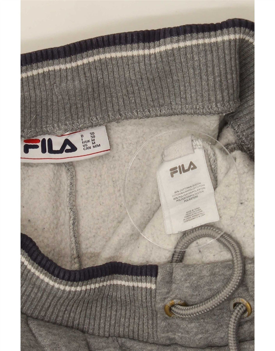 Pantaloni de trening Fila pentru bărbați, bumbac gri mediu