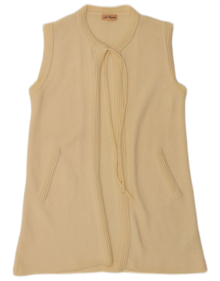 Pulover cardigan cu paragate Les Copains pentru femei UK 10 Small Off White