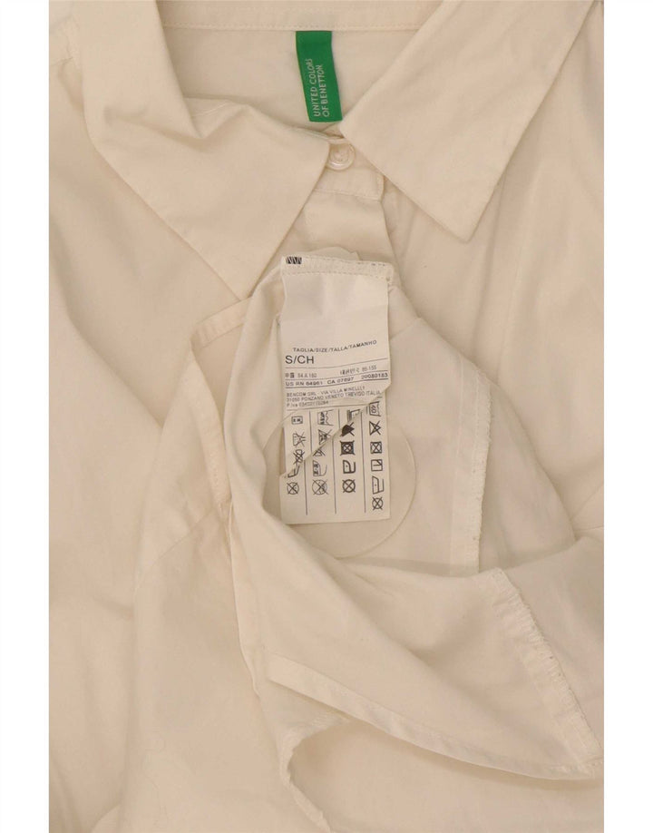 Cămașă Benetton pentru femei UK 10 Small White Bumbac