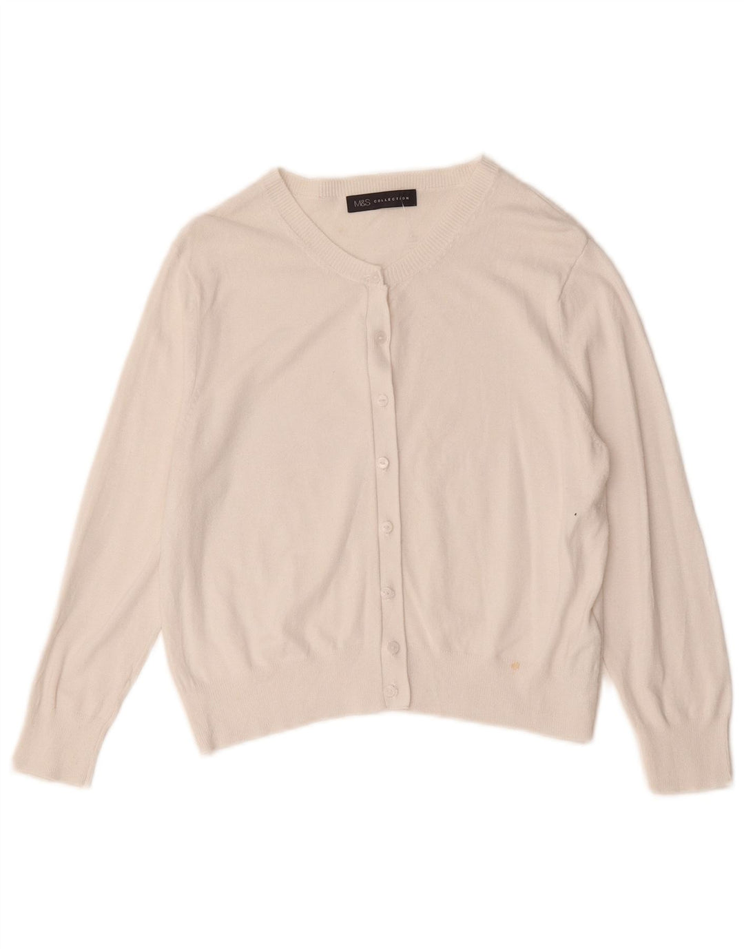 Marks & Spencer Pulover cardigan cu mâneci 3/4 pentru femei UK 12 Medium White