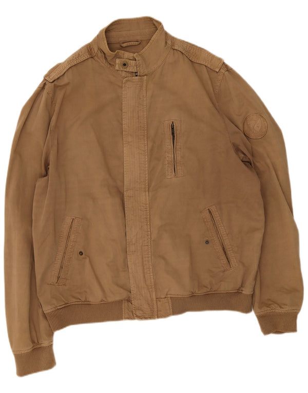 Avirex Bomber Jacket pentru bărbați UK 46 2XL Maro Bumbac