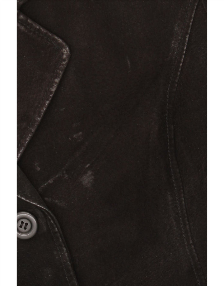 GYPSY Jachetă pentru femei din piele intoarsa cu 3 nasturi UK 14 Medium Negru