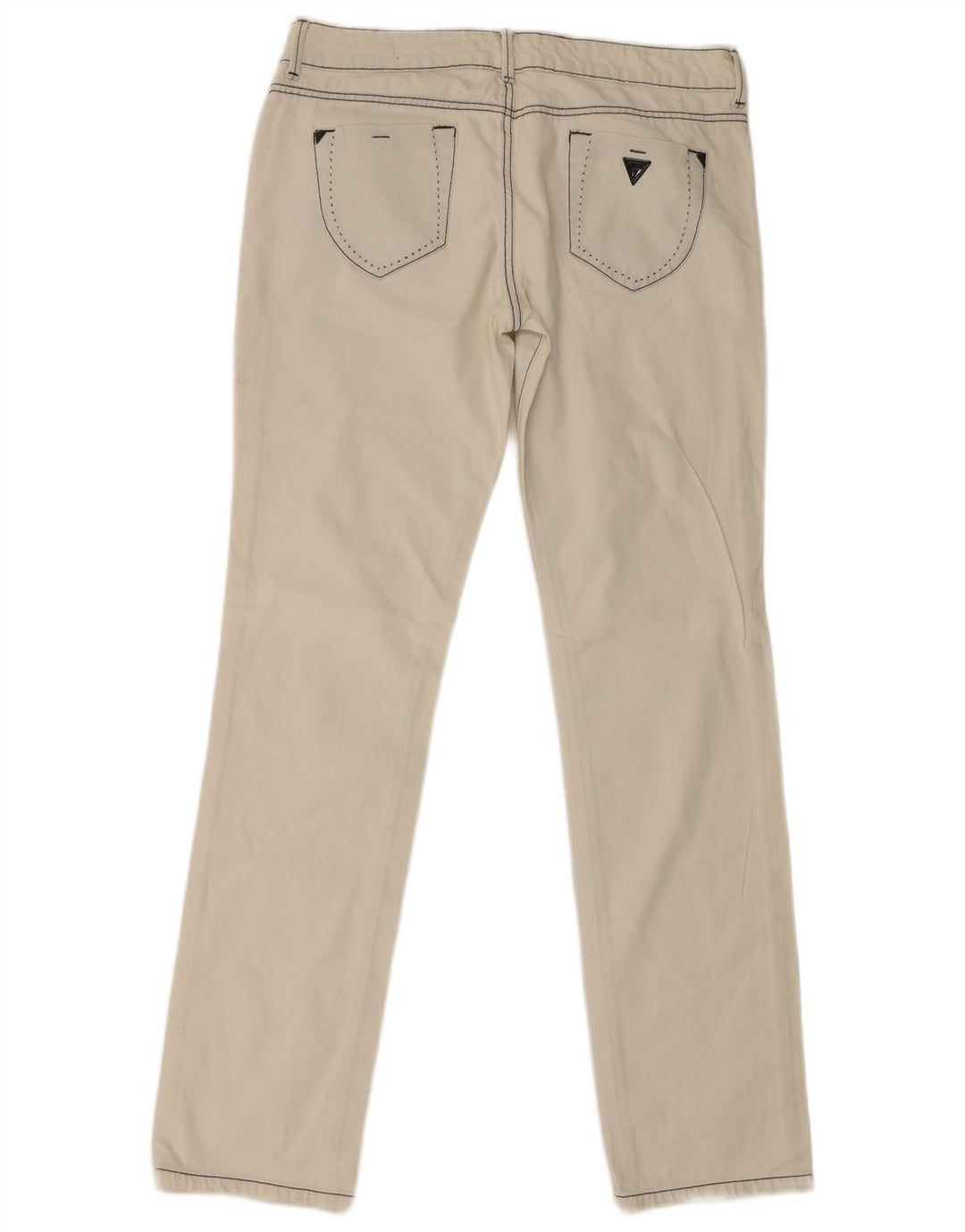 Blugi slim pentru femei Guess W33 L34 bumbac alb