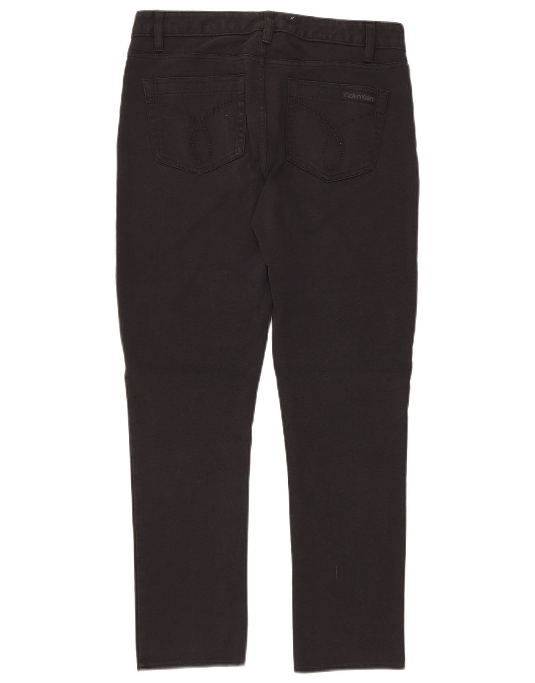 Pantaloni casual drepti pentru femei CALVIN KLEIN US 10 Medium W30 L28 Negru