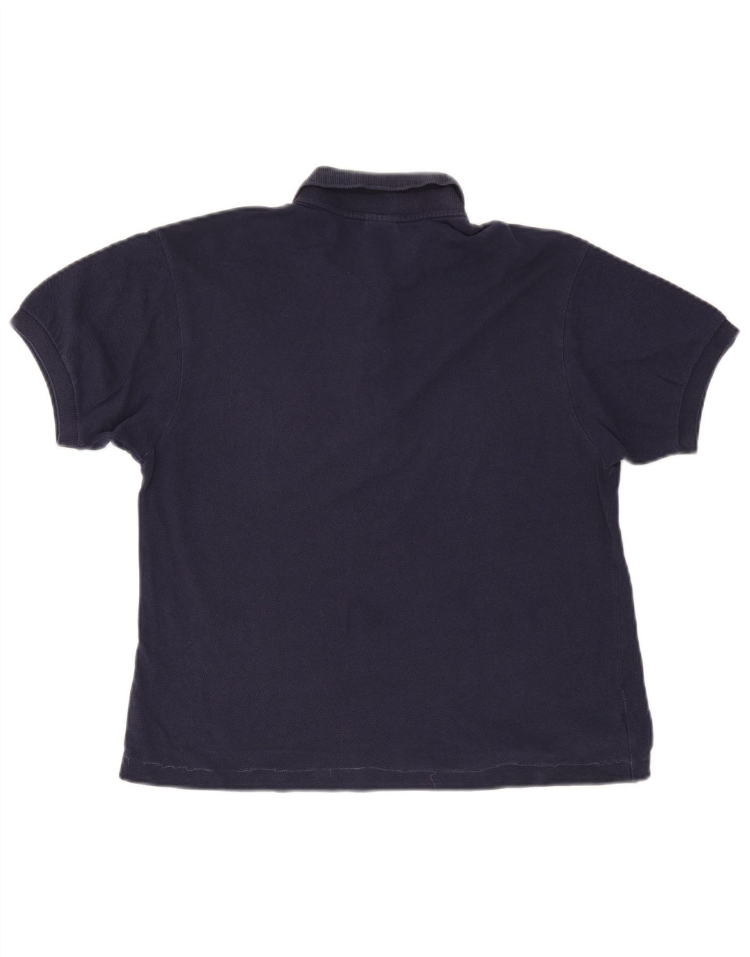 LACOSTE Womens Polo Shirt Size 42 Large Navy Blue Cotton