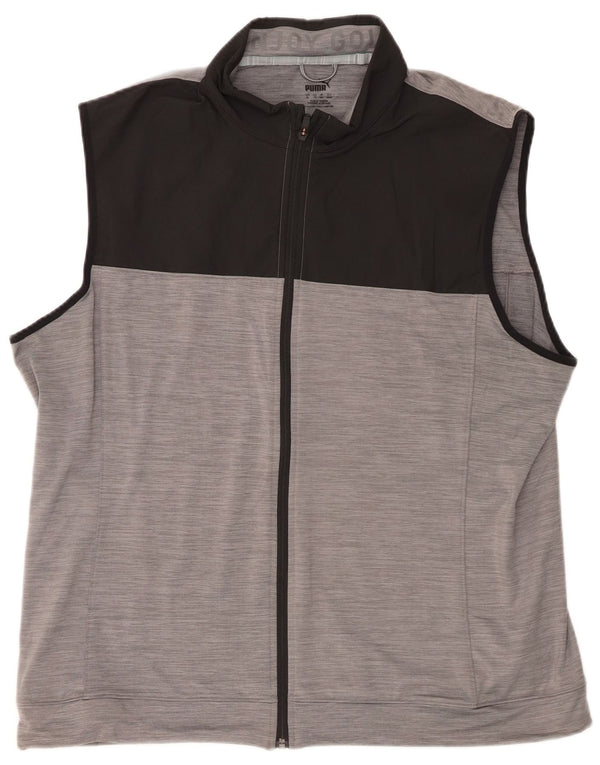 Jachetă de trening fără mâneci pentru bărbați Puma, XL, poliester color bloc, gri