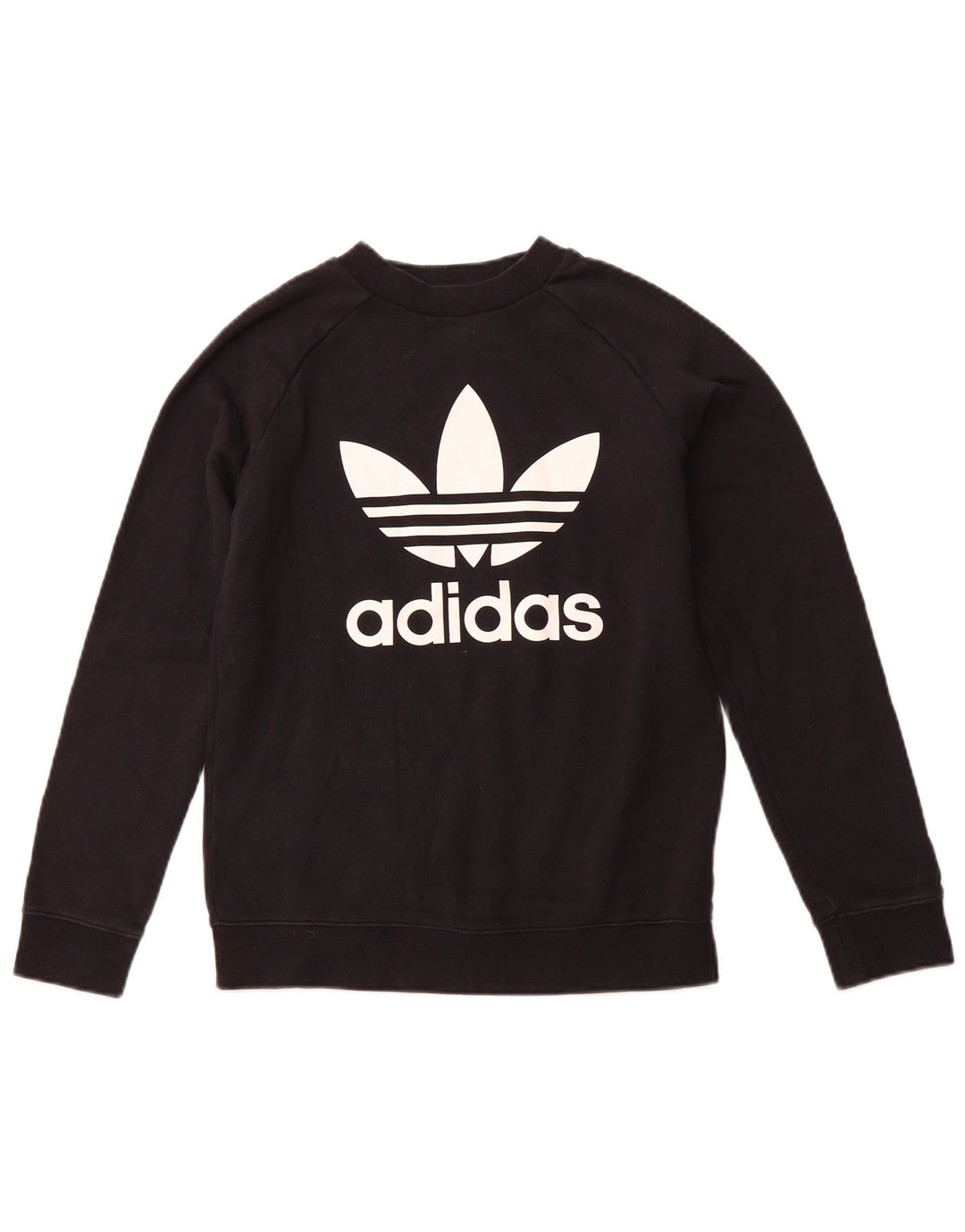 ADIDAS Pulover cu grafic pentru femei UK 10 Bumbac negru mic