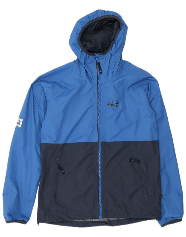 Jack Wolfskin Jachetă de ploaie pentru băieți 15-16 ani, albastru, poliamidă color bloc