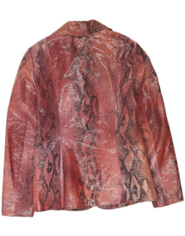 Jachetă vintage pentru femei, cu 3 nasturi, cu imprimeu animal, IT 40