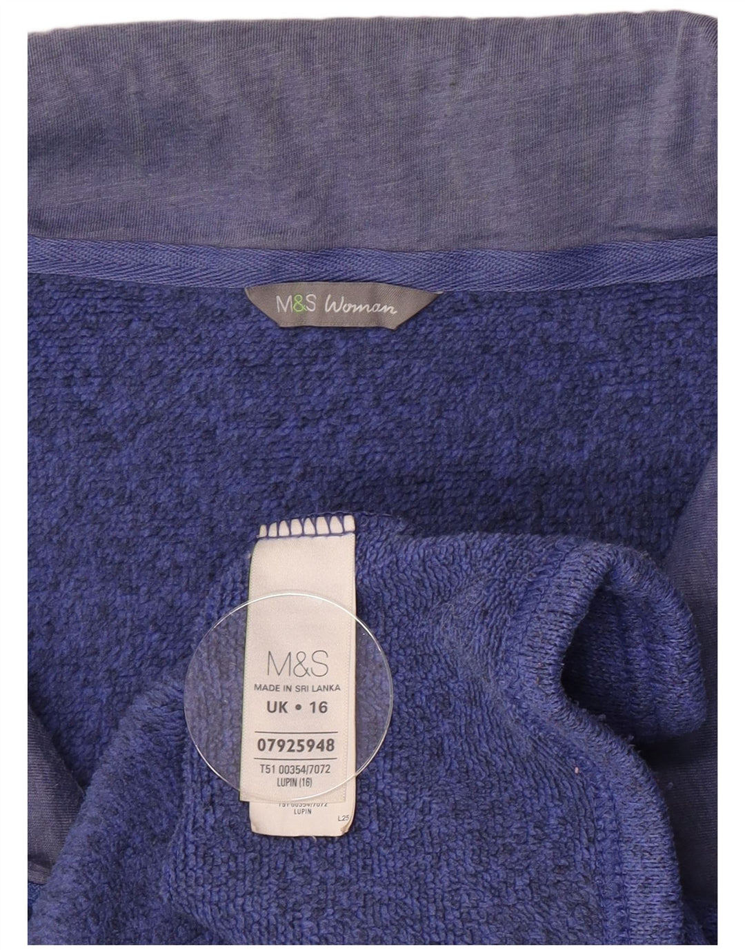 Jachetă de trening Marks & Spencer Comfort Fit pentru femei UK 16 Large Blue