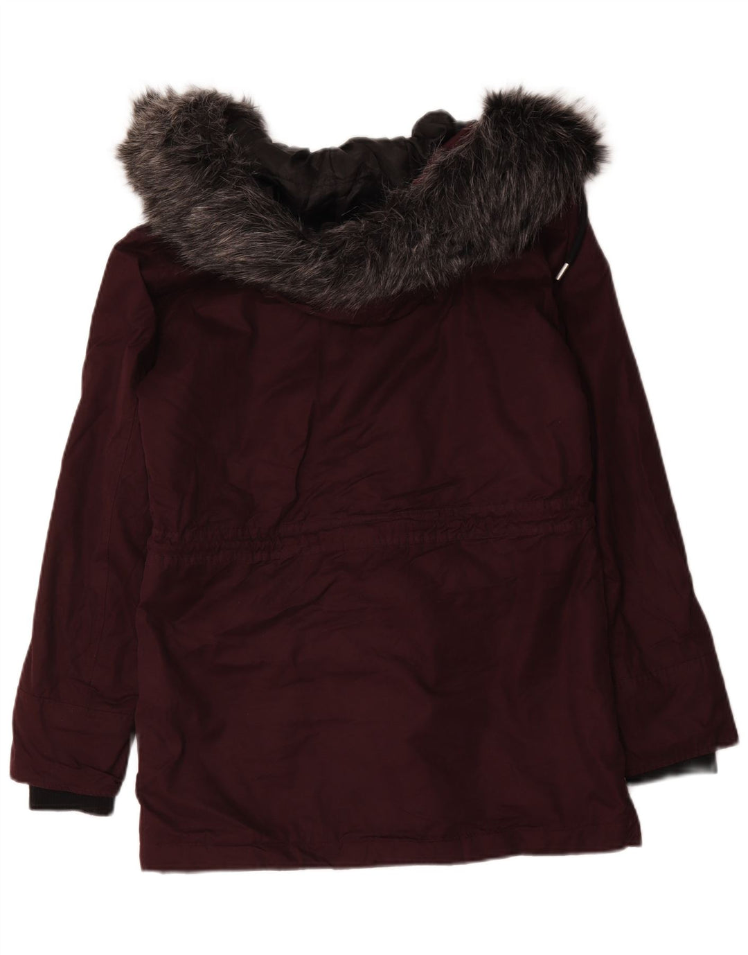 Jachetă parka supradimensionată cu glugă Superdry pentru femei UK 10 Mic Bordeaux