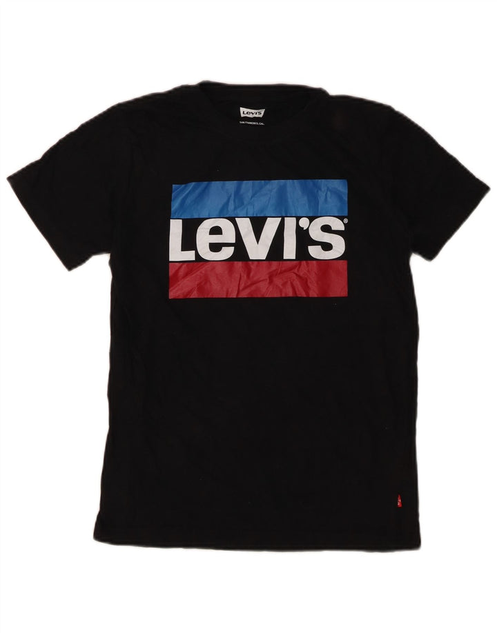 Tricou grafic pentru băieți Levi's Top 10-11 ani Bumbac negru mediu