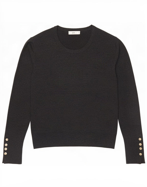 Pulover pentru femei cu gât de barcă Zara UK 18 XL gri