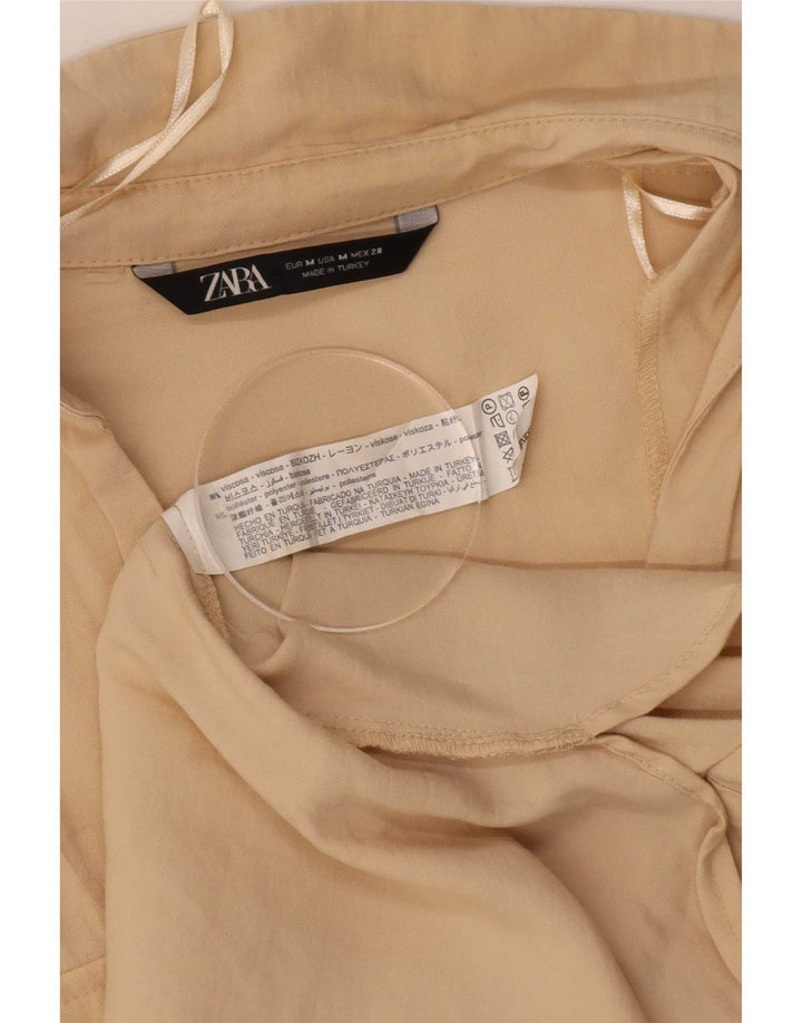 Cămașă pentru femei Zara UK 14 Medium Beige Viscose