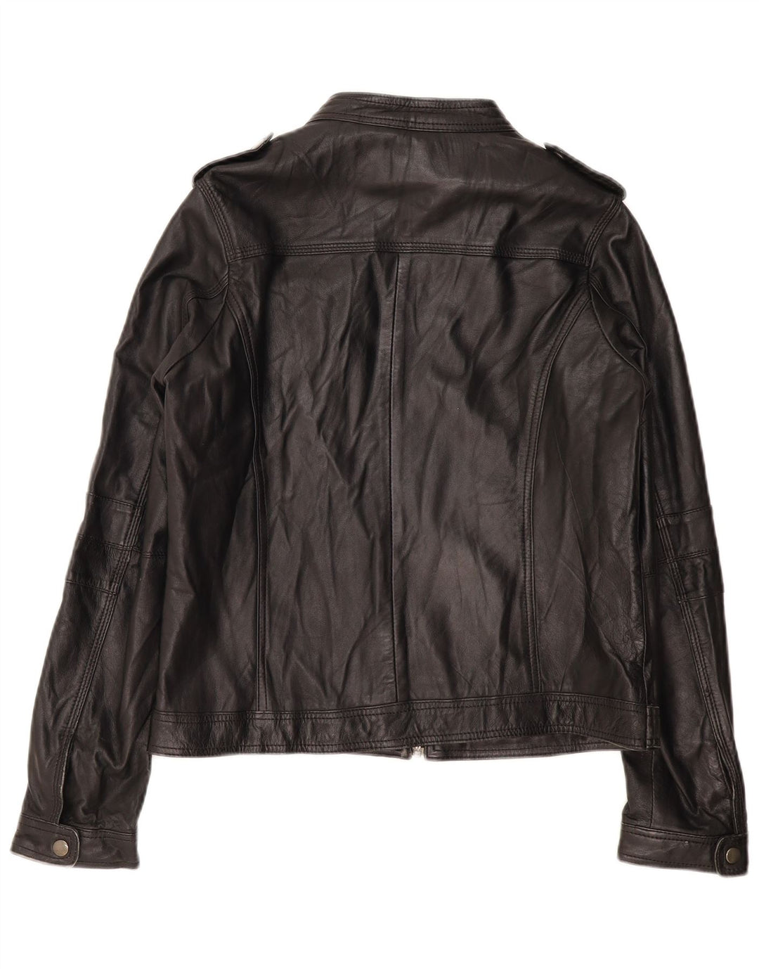 PIMKIE Jachetă de bază din piele pentru femei UK 16, mare, neagră