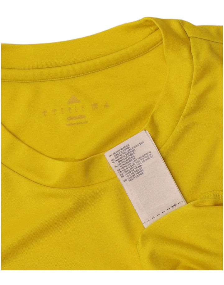 Tricou Adidas Climalite pentru bărbați Top mare din poliester galben