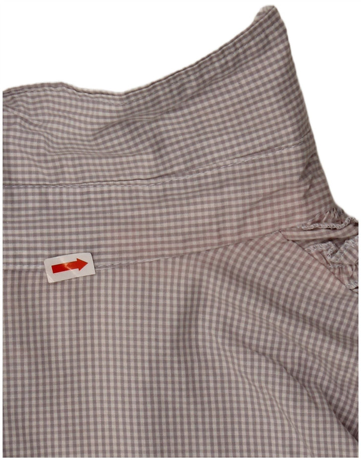 Bluză cămașă cu volane în față pentru femei Carrera UK 18 XL Gri Vichy