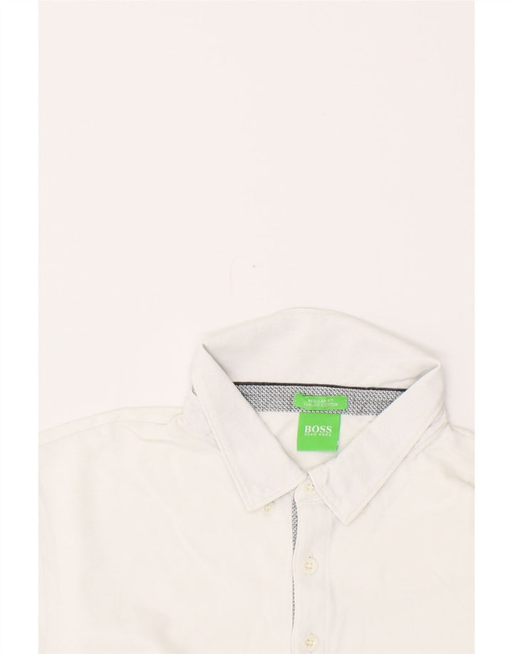 Cămașă polo HUGO BOSS pentru bărbați, cu formă regulată, mare, alb
