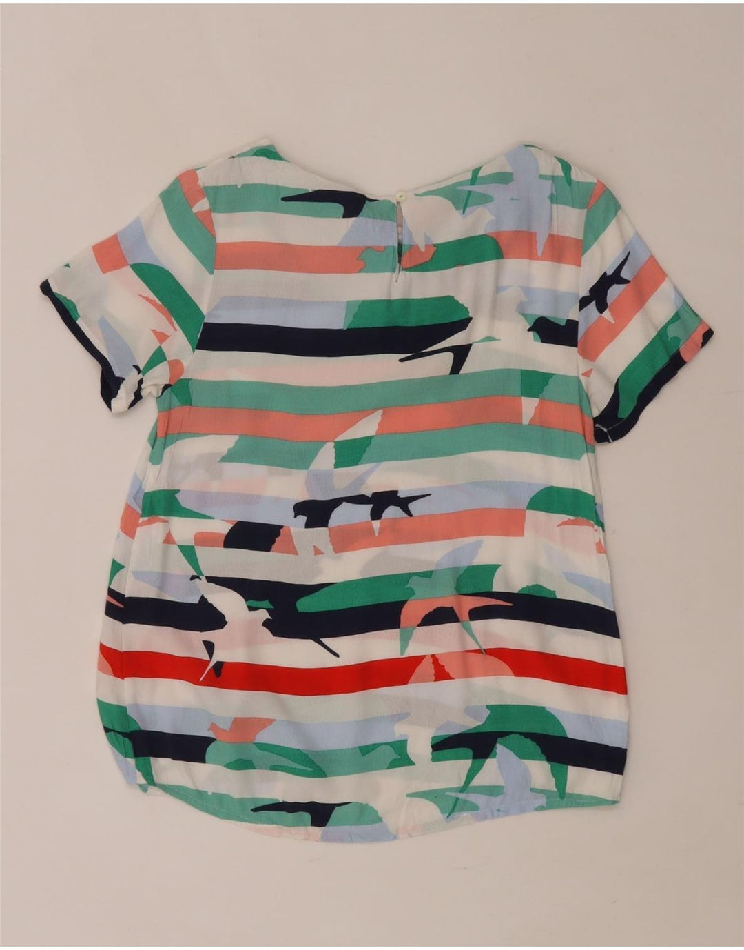 WHITE STUFF Bluză cu grafică pentru femei Top UK 12 Medium, multicolore, cu dungi