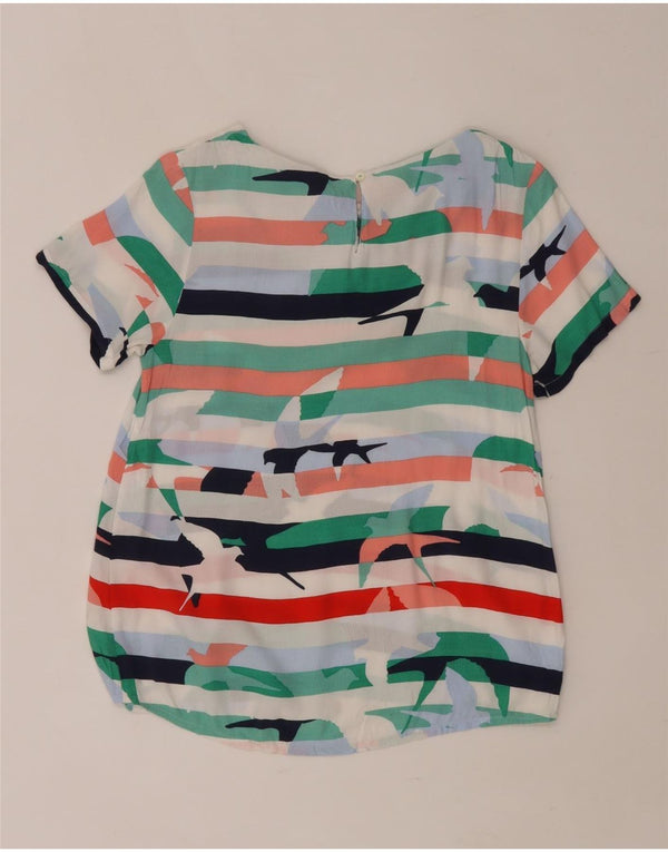 WHITE STUFF Bluză cu grafică pentru femei Top UK 12 Medium, multicolore, cu dungi