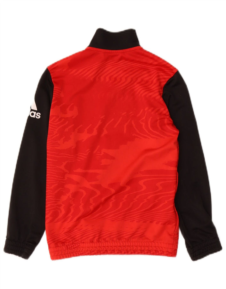 Jachetă de trening grafică ADIDAS pentru băieți 7-8 ani, roșu, color block