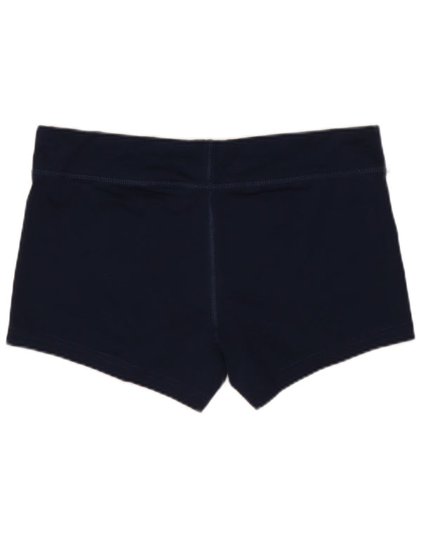 Pantaloni scurti sport NIKE Dri Fit pentru femei UK 12 Medium Bleumarin Poliester