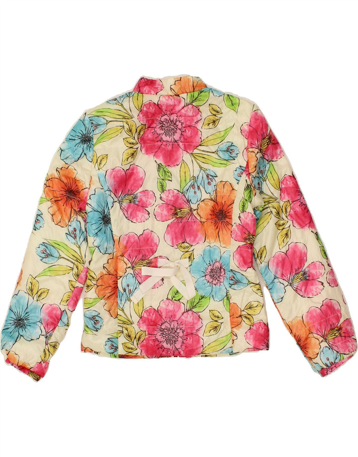 GAUDI Girls Bomber Jacket 9-10 Years Multicoloured Floral Polyester Vintage Gaudi and Second-Hand Gaudi from Messina Hembry 