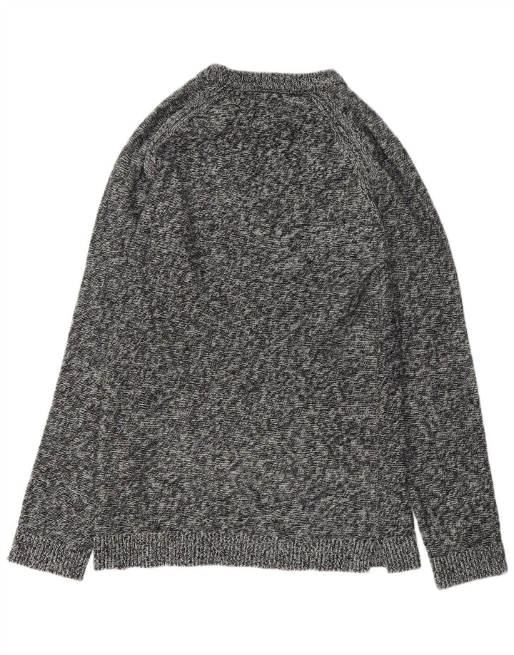 JACK & JONES Pulover pentru bărbați cu gât de barcă, mic, gri, pete